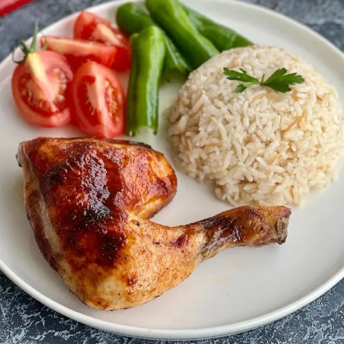 kızarmış yarım piliç fotoğrafı